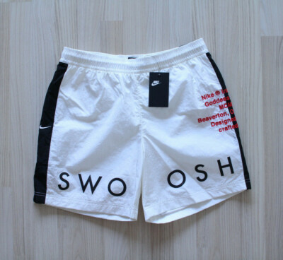 Nike NSW Swoosh Shorts Kurz Weiß Schwarz Gr. XS,S NEU CJ4904 100