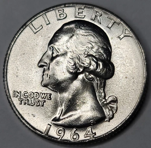 1964 P WASHINGTON QUARTER BU 90% SILVER