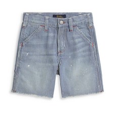 Polo Ralph Lauren Boys' Indigo Striped Denim Carpenter Shorts Little Kid Size 3