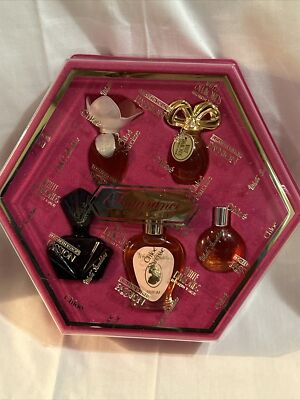 Vintage Set Of 5 Designer Mini Perfumes White Shoulders, Chloe, Passion, NEW