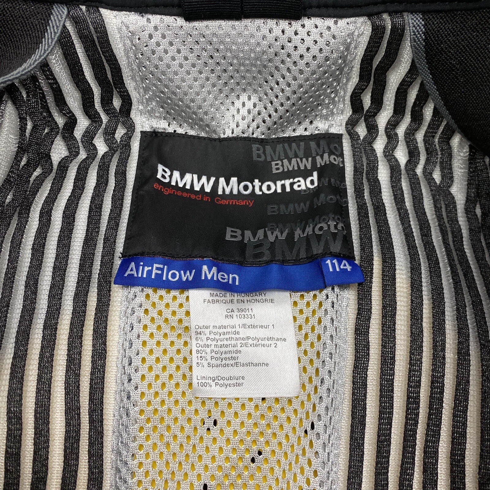 BMW Motorrad Mens AirFlow Jacket Black Size 114 Men 