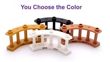 Lego 4x4x2 Quarter Round Spindled Fence with 3 Studs You Choose the Color