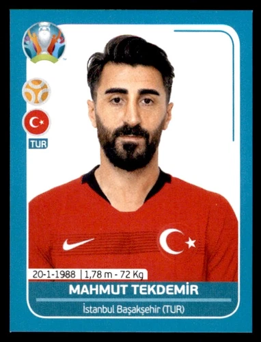 Panini UEFA Euro 2020 Preview - Mahmut Tekdemir Turkey No. TUR18