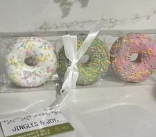 Jingles & Joy Sprinkle Donut Ornaments - Set Of 3