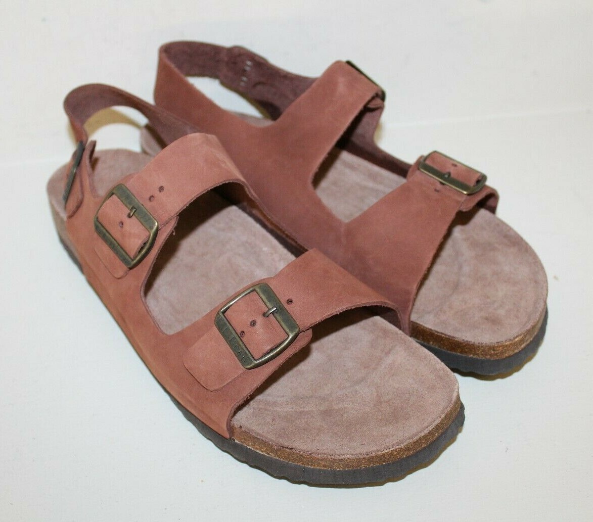 LL Bean Mens Sandals Shoes Size 11.5 OLF 3104 Brown Leather Birk Style |  eBay