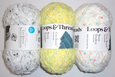Loops & Threads Cozy Boucle Yarn,  5.29 oz (Multiple Color Choice) Free Shipping