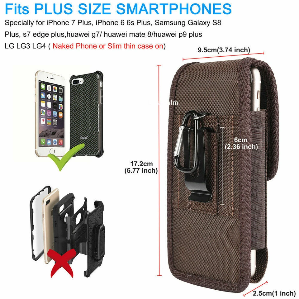 Funda Vertical Funda Clip Cinturón Para iPhone 11 Samsung Note 10+ LG Foto 4 de 4