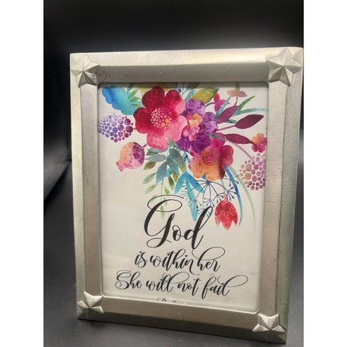 Framed God is within her She will not fail Wall Decor  【sold as it is】