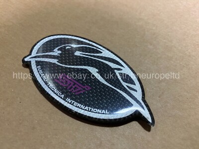 Emblema Réplica 22B STI Para Subaru, Plateado, Ajuste Directo Y Acabado Semibrillante