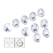 Diamond Crystal Clear Upholstery Buttons Home Makeovers Sofa Decor 10Pcs 0.55"
