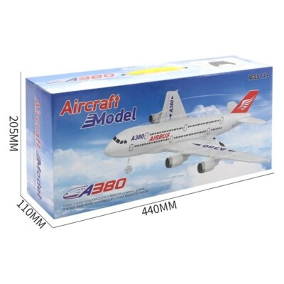 Airbus A380 2,4G (weiß/Schaummaterial) Fernbedienungsebene mit einer Batterie. 