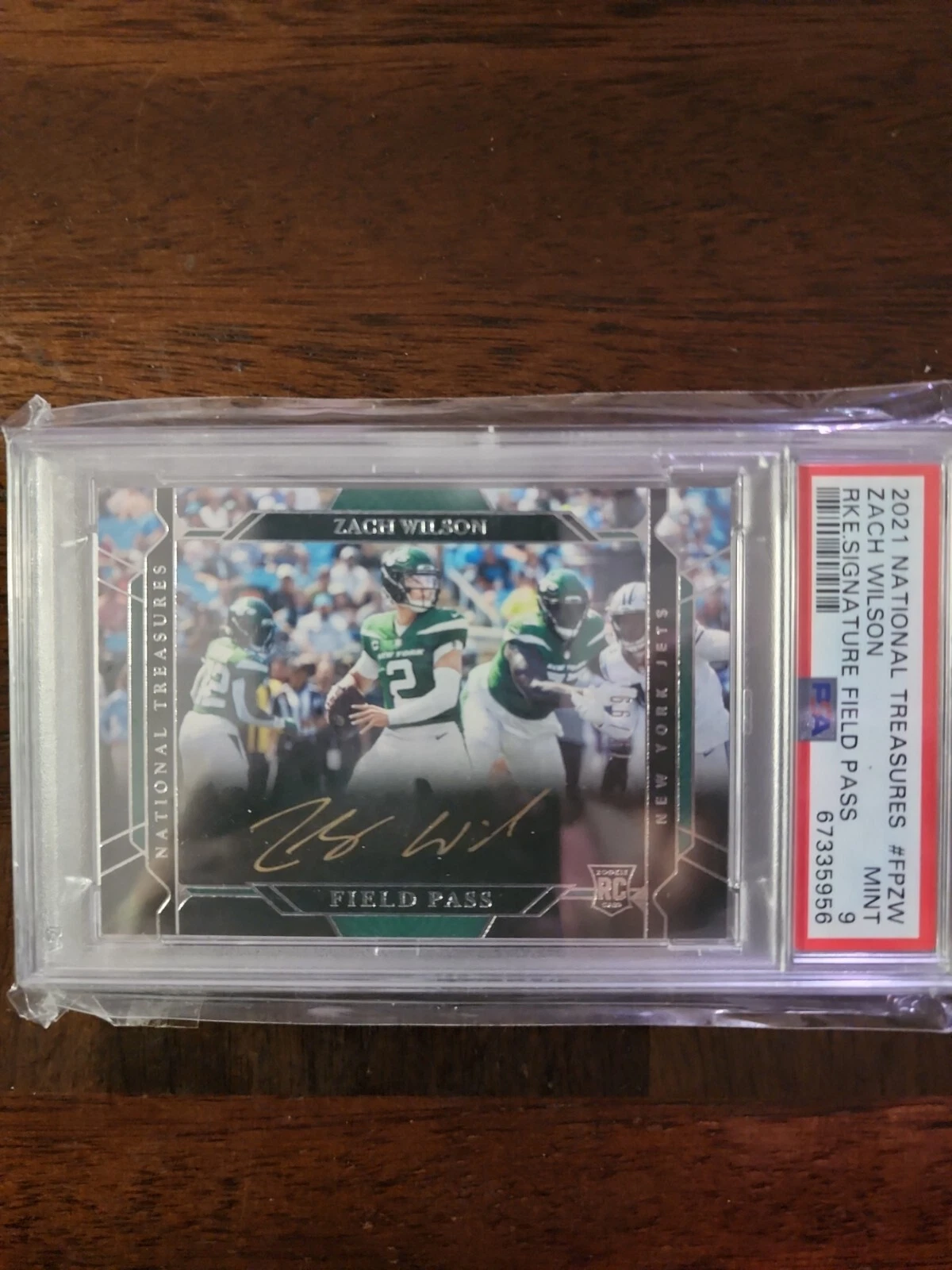 Zach Wilson Panini National Treasures Rookie Signatures Field Pass #FPZW Base