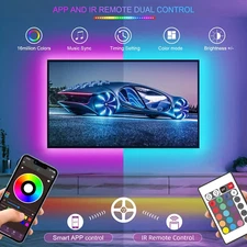 Bluetooth RGB LED Strip Lights - 5V USB, TV Backlight & Room Decoration