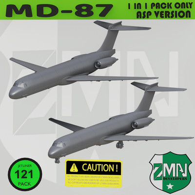 3d printed MD-87 V3 plane aircraft jet fighter