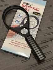 Jumbo Magnifying / 3X Glass with 8X Inset Lens for Craft Projects