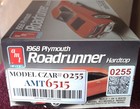 1968 PLYMOUTH ROADRUNNER, 1/25TH AMT #6515 MODEL KIT, OPEN BOX W/'BAGGED' PARTS! — photo 4