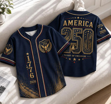 USA 250th Anniversary Baseball Jersey 1776-20...