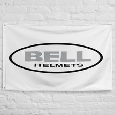 Bell Helmets Flag 3x5 ft Garage Banner Man Cave Wall Decor