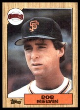 Bob Melvin 1987 Topps #549 Giants MLB READ FREE SHIPPING AutographDen