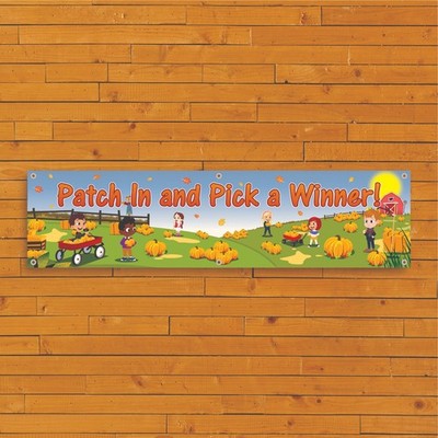 Pumpkin Patch Banner - Patch In and Pick a Winner - Farm Autumn Display Sign