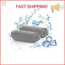 2 Packs Cooling Towel (40"x 12"), Microfiber Cool Towel, Soft Breathable Chilly 