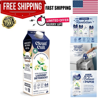 #ad #ad Ultra Concentrated Liquid Laundry Detergent 64 loads 32 oz Long Lasting Sce... $23.39