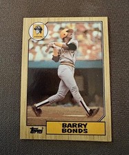 1987 Topps #320 Barry Bonds Rookie Card Pittsburgh Pirates. rookie card picture