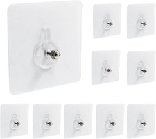 10Pcs Self-Adhesive Hooks without Nails, Heavy Duty Wall Hooks for Hanging, Scre