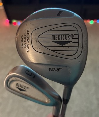 Medicus Golf Swing Trainer 2 Club Lot - 5 Iron & Driver