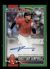 Kristian Campbell 2026 Topps Series 1 Auto Green Foil /99 Boston Red Sox
