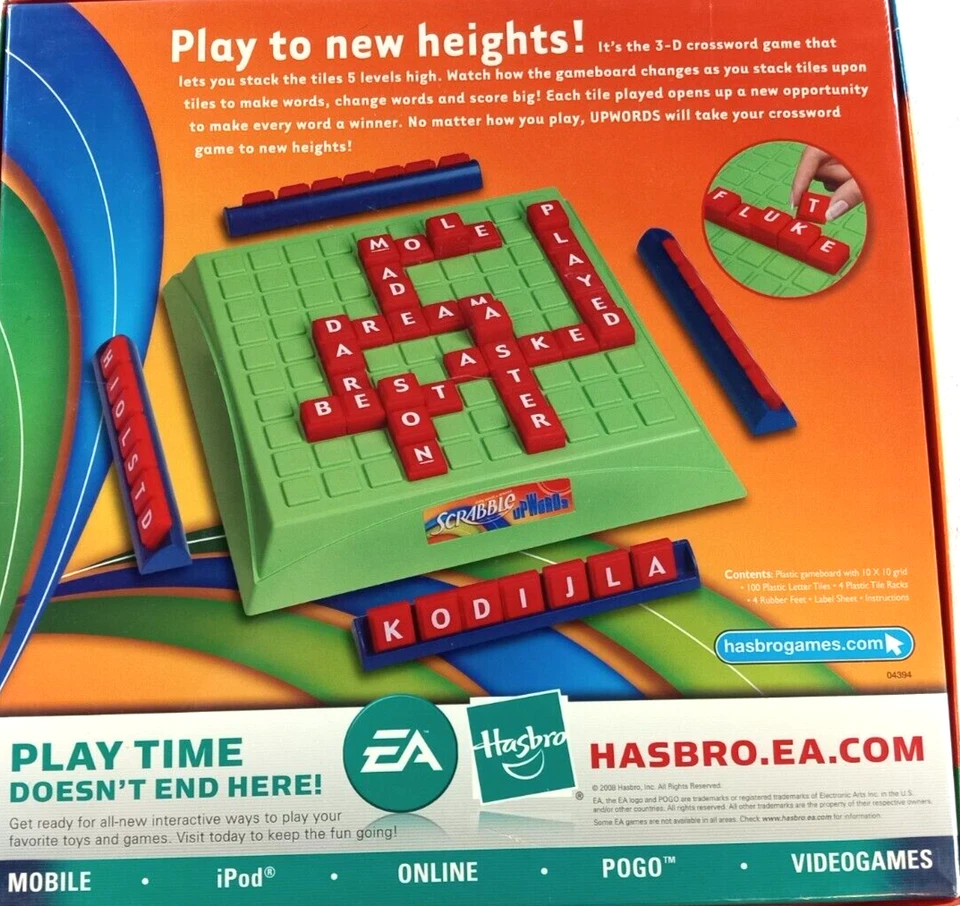 Scrabble Upwords Board Game 3D - Image 2 of 3