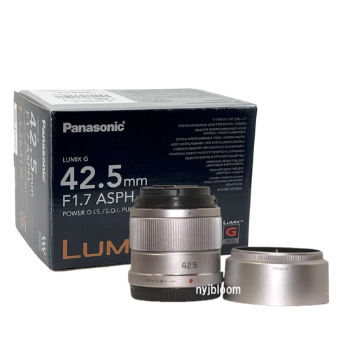 New Panasonic LUMIX G 42.5mm f/1.7 ASPH. POWER O.I.S. Lens - SILVER [H-HS043]