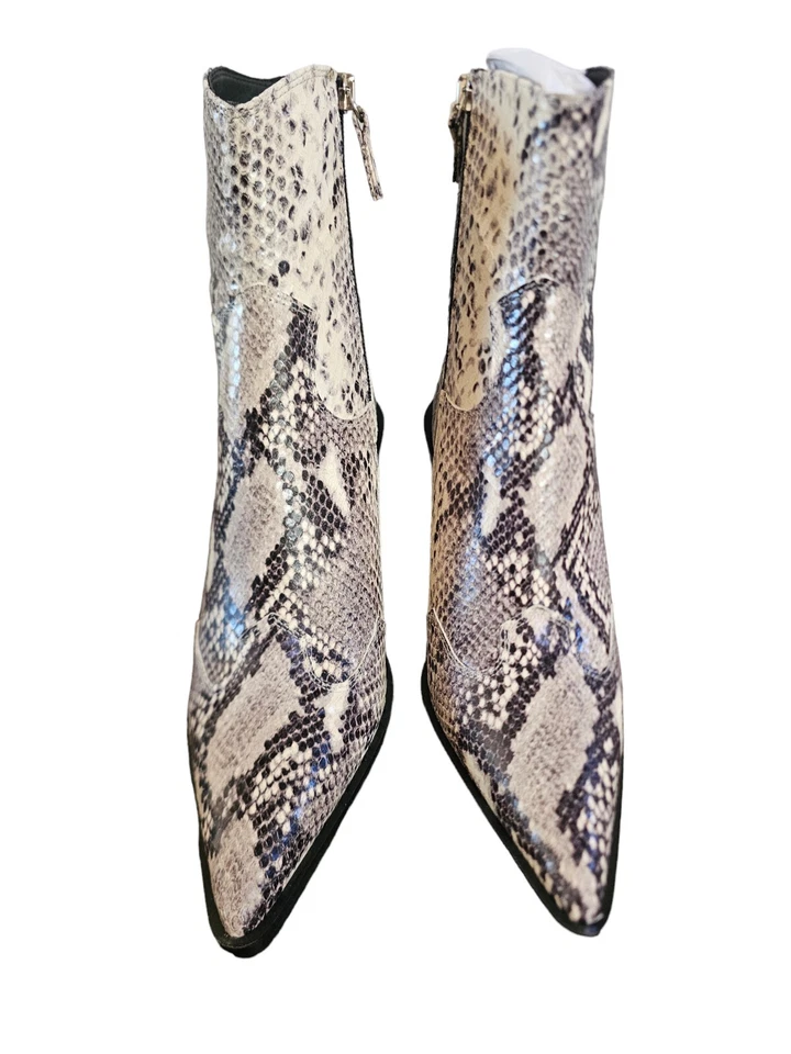 TopShop Botines de Piel de Serpiente en Gris Claro Talla 40/9.5 EE. UU., Precio de venta sugerido por el fabricante 170 USD NUEVO EN CAJA Foto 2 de 4