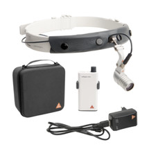 HEINE MicroLight2 LED headlight on Lightweight headband with mPack mini battery