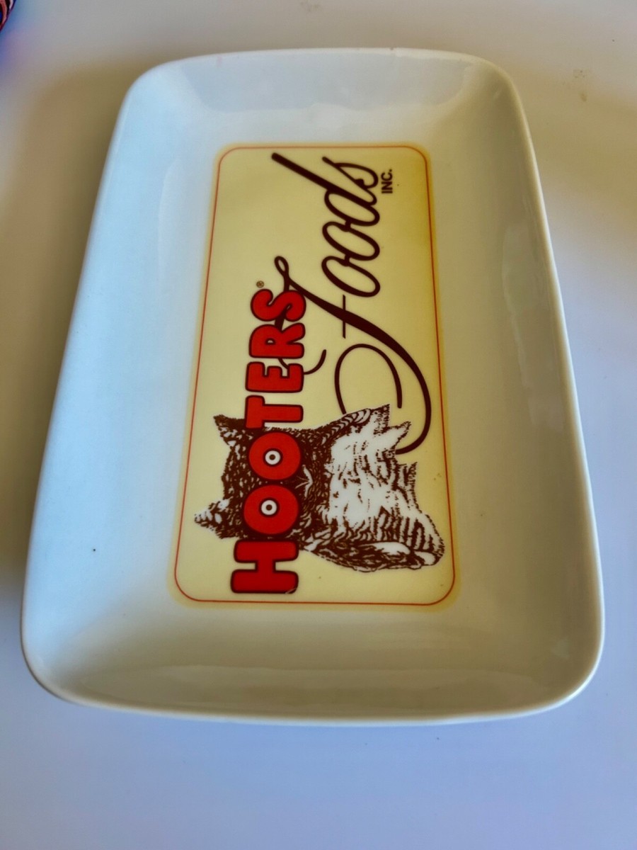 Vintage Hooters Foods Inc. Wing Appetizer Tray Plate Serving Dish