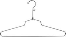 75 Metal Hangers Dress Shirt Top 25 Pant Hangers Security Loop 16" Chrome