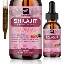 Shilajit Resin Organic Supplement with 85 Trace Minerals Fulvic Acid 60ml