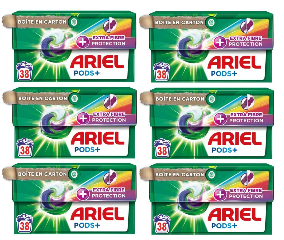 Ariel Pods Extra Fibre Protection lessive liquide en capsules pack lavage de 76 doses