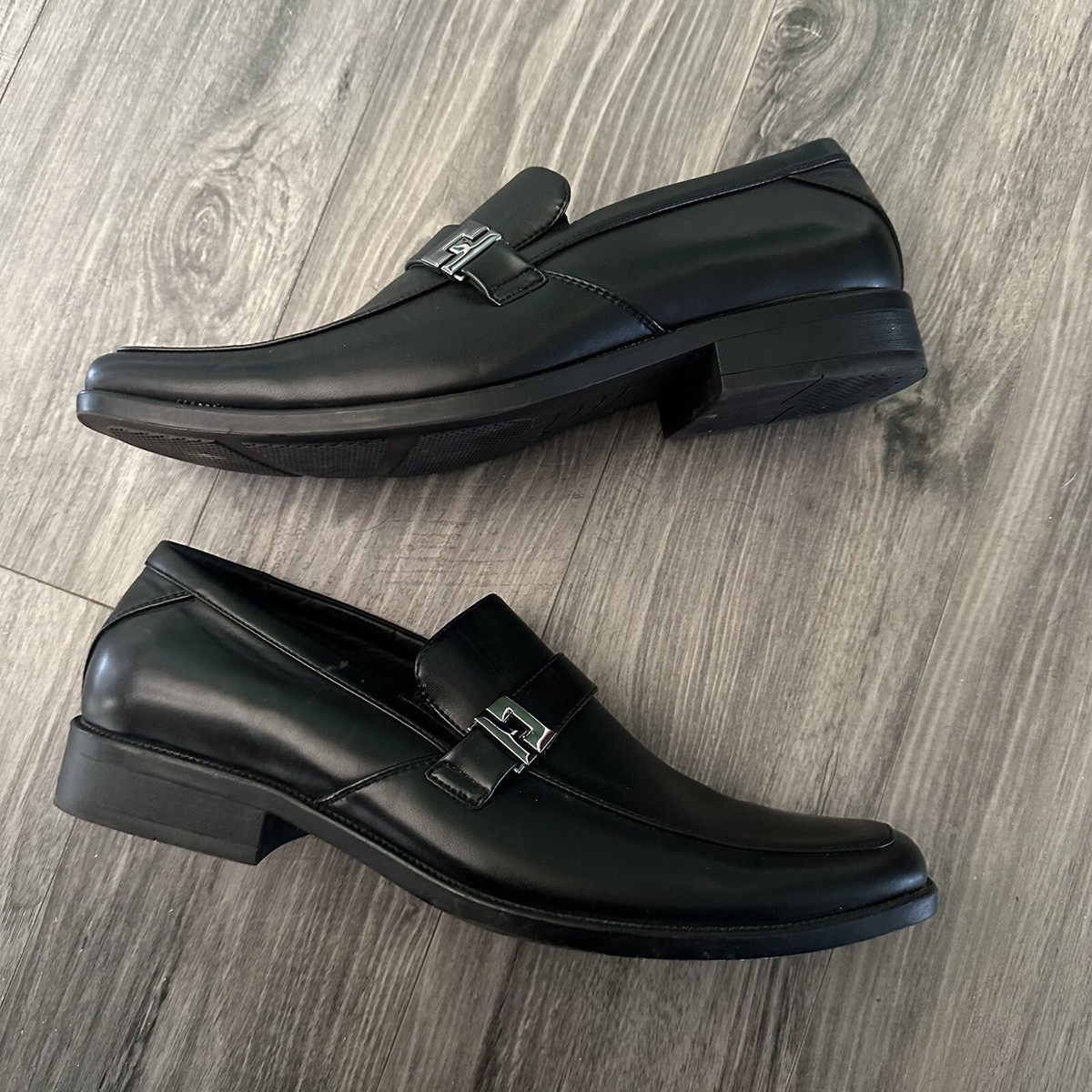NWT Perry Ellis Dalton 3 Classic Black Slip-On Dress Loafers Ultra Foam Size 8.5 Men main image 4