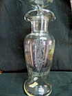 Vintage Hawkes Etched Glass Oil and Vinegar Cruet With Stopper/SIGNED — photo 1