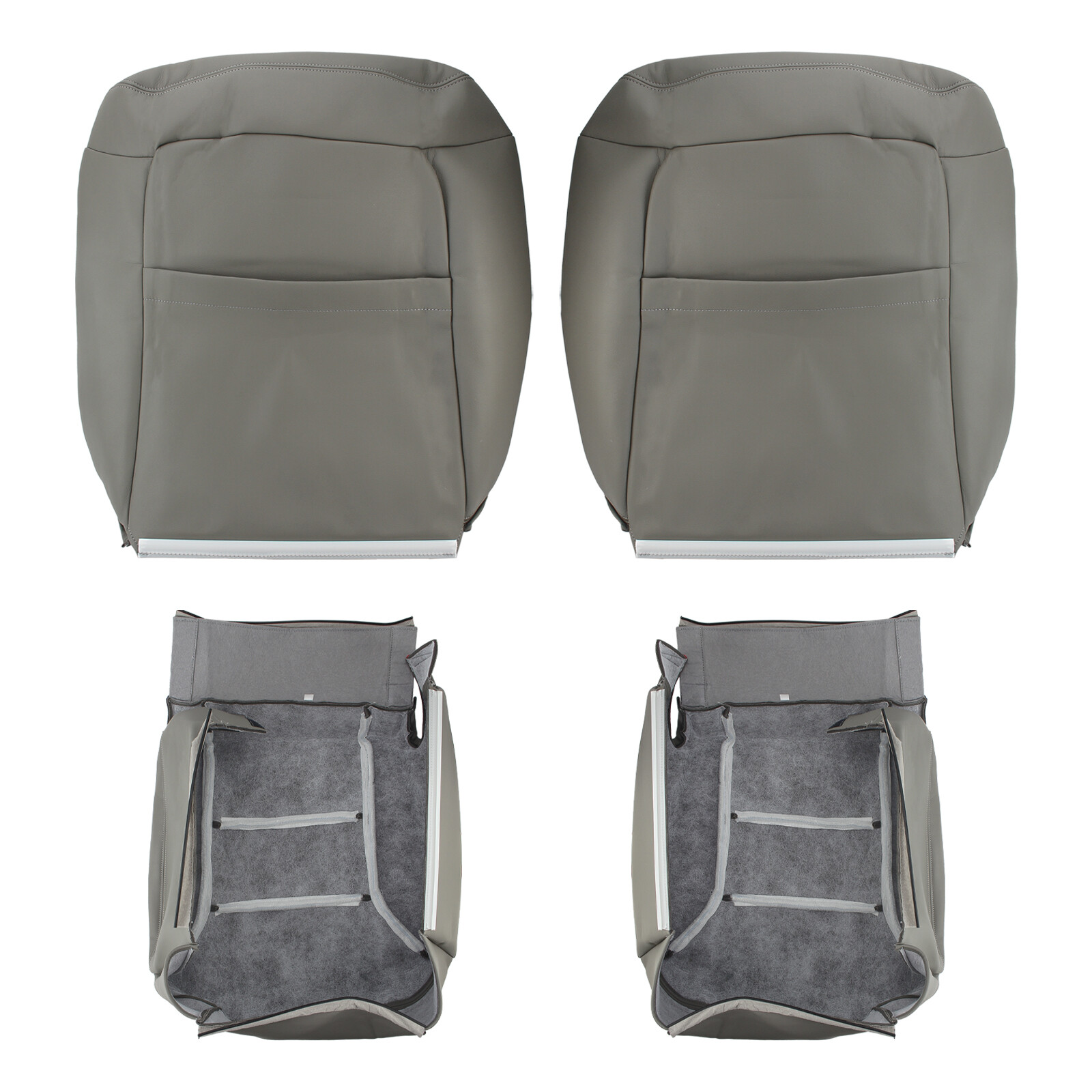 For 1995 1996 1997 1998 1999 Chevy Tahoe Suburban Leather Seat Covers Gray