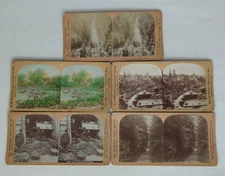 Lot of 5 Vintage Stereoscope Cards The Universal Photo Art Co.