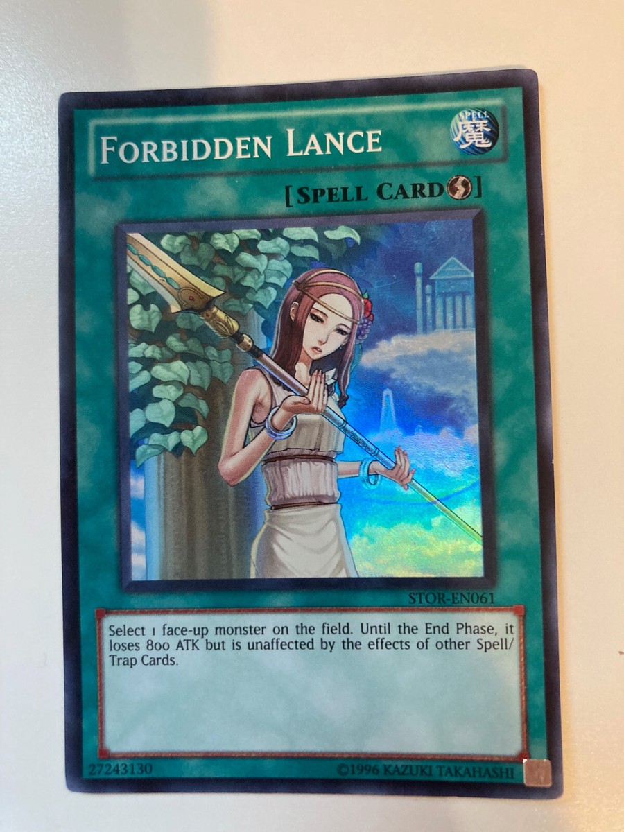 YUGIOH Forbidden Lance - STOR-EN061 - Super Rare Damaged - READ DES