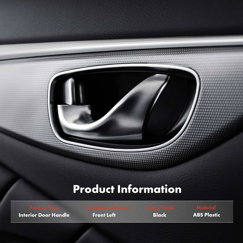 Nueva manija de puerta interior delantera izquierda negra para Freightliner FLD 1988-2012 Classic Foto 3 de 4