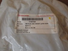 Edwards Y14501022 2m Plug and Socket Lead Assy