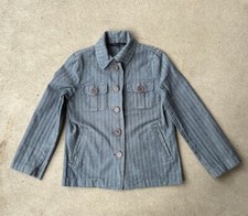 Marc Jacobs Chambray Herringbone Utility Jacket w Pockets, Women's Small 100 Ctn