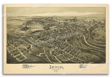 Irwin Pennsylvania 1897 Historic Panoramic Town Map - 20x30