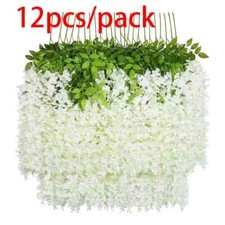 12pcs Artificial Wisteria Hanging Garland Wedding Garden Arch Party Decor