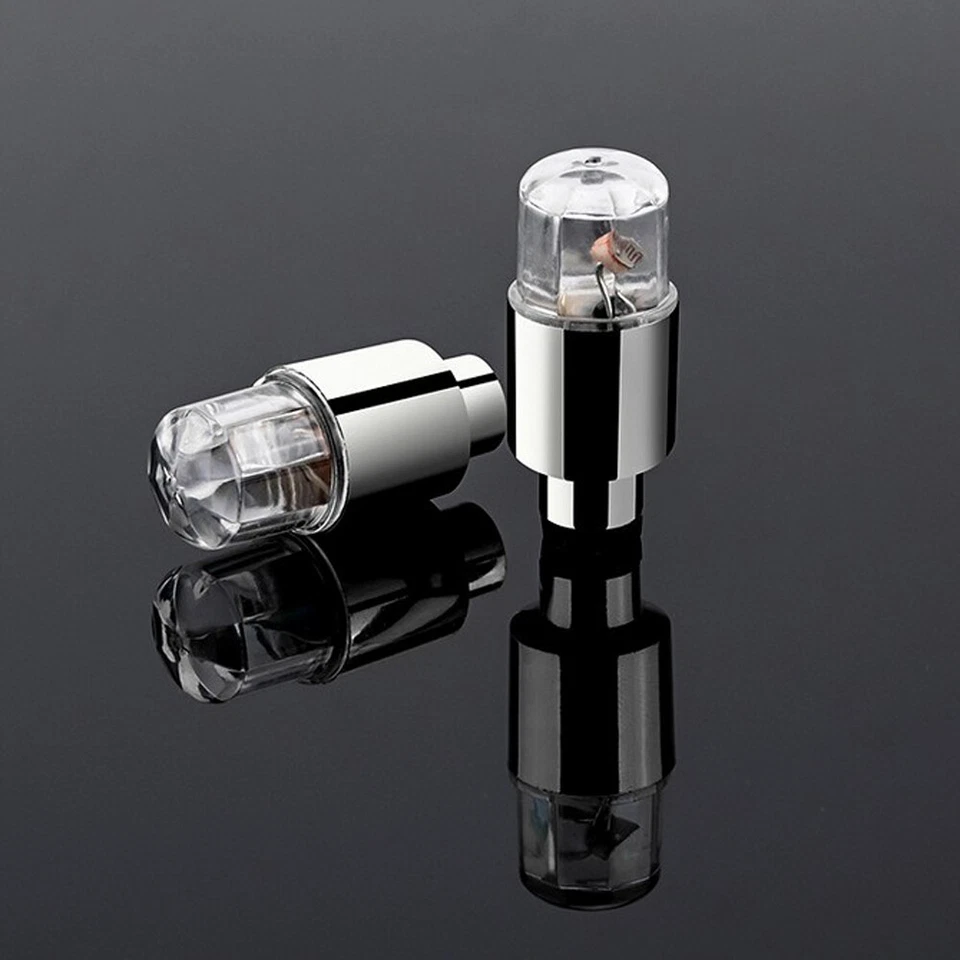 4x Car SUV Wheel Tyre Tire Air Valve Stem LED Light Caps Cover Car Accessories - Image 4 of 4