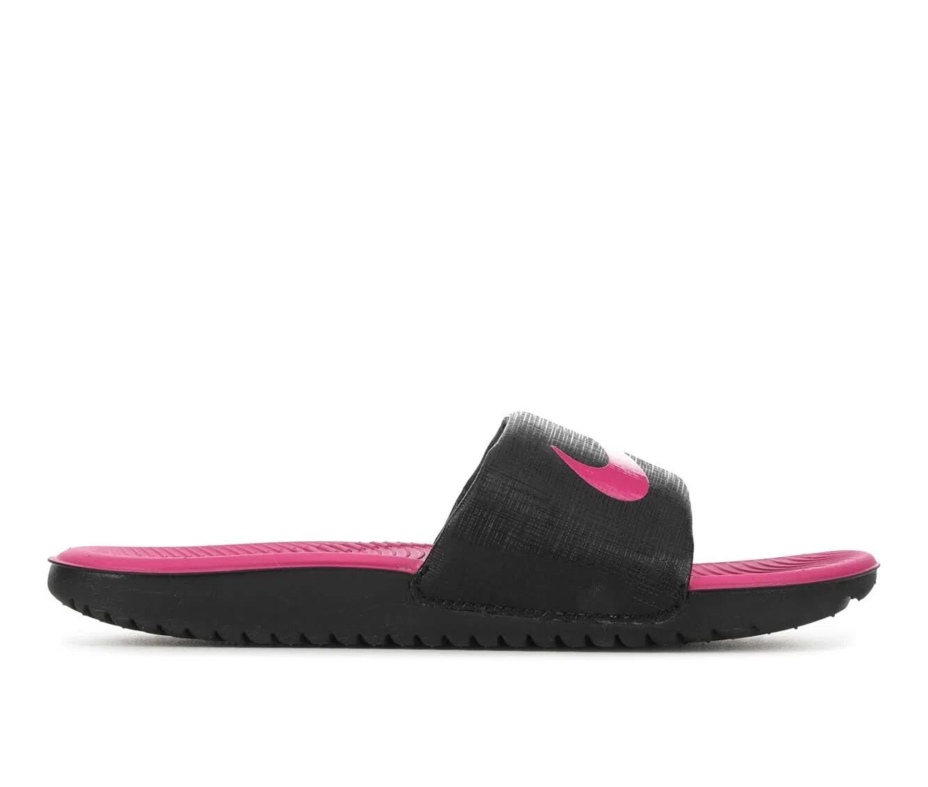 Girl's Nike Kawa Slide Sandals Black Vivid Pink US: 1Y Style: 819353 001
